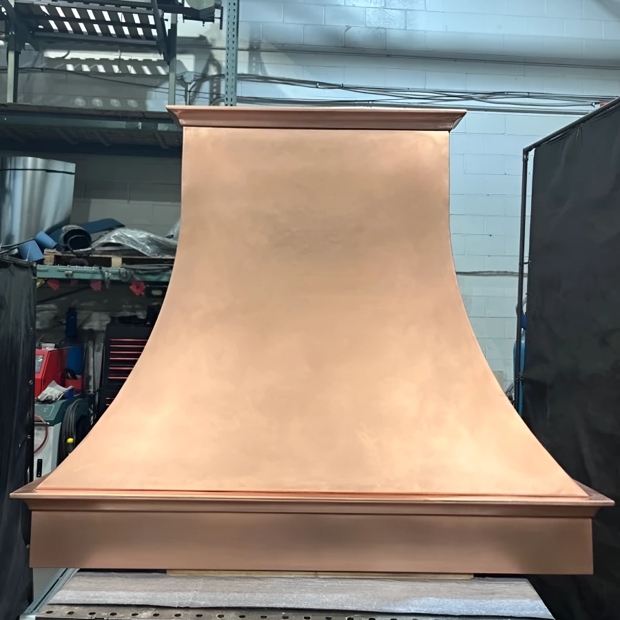 solid copper kitchen range hood