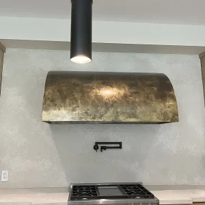 Custom Brass Patina Range Hood