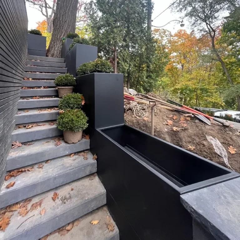 custom stainless steel planters