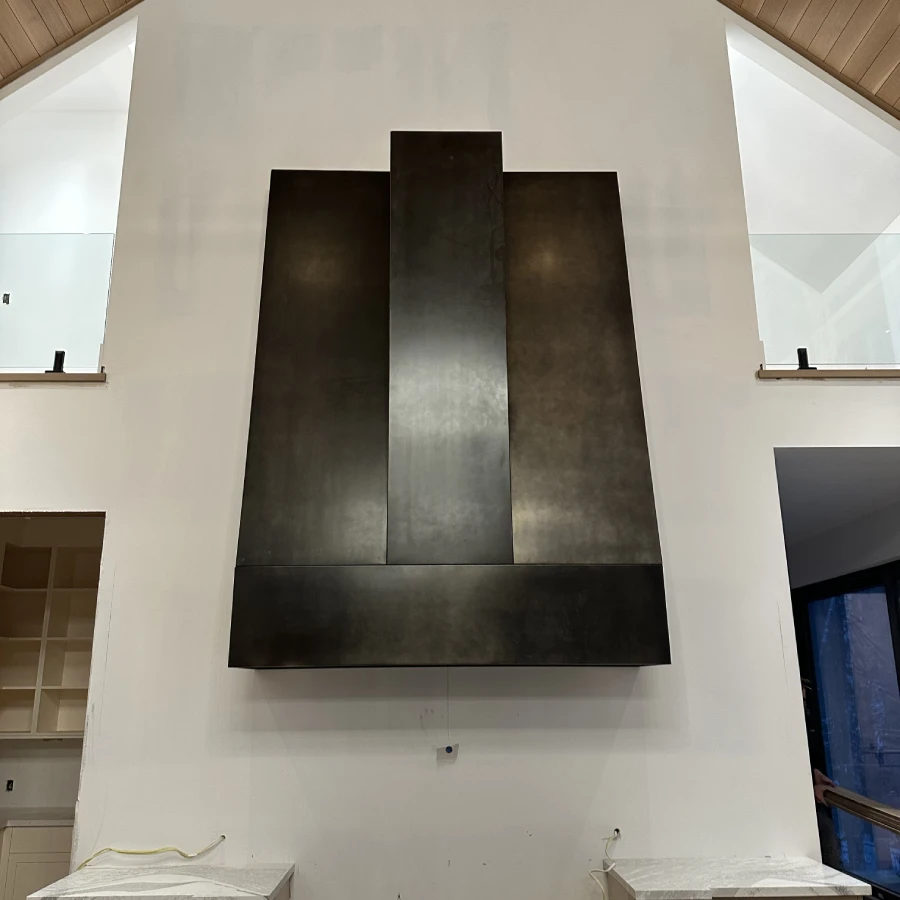 architectural blackened metal range hoods
