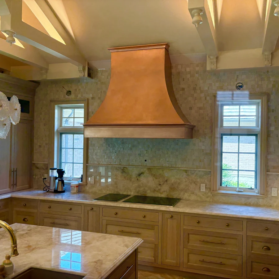 made to order copper range hood
