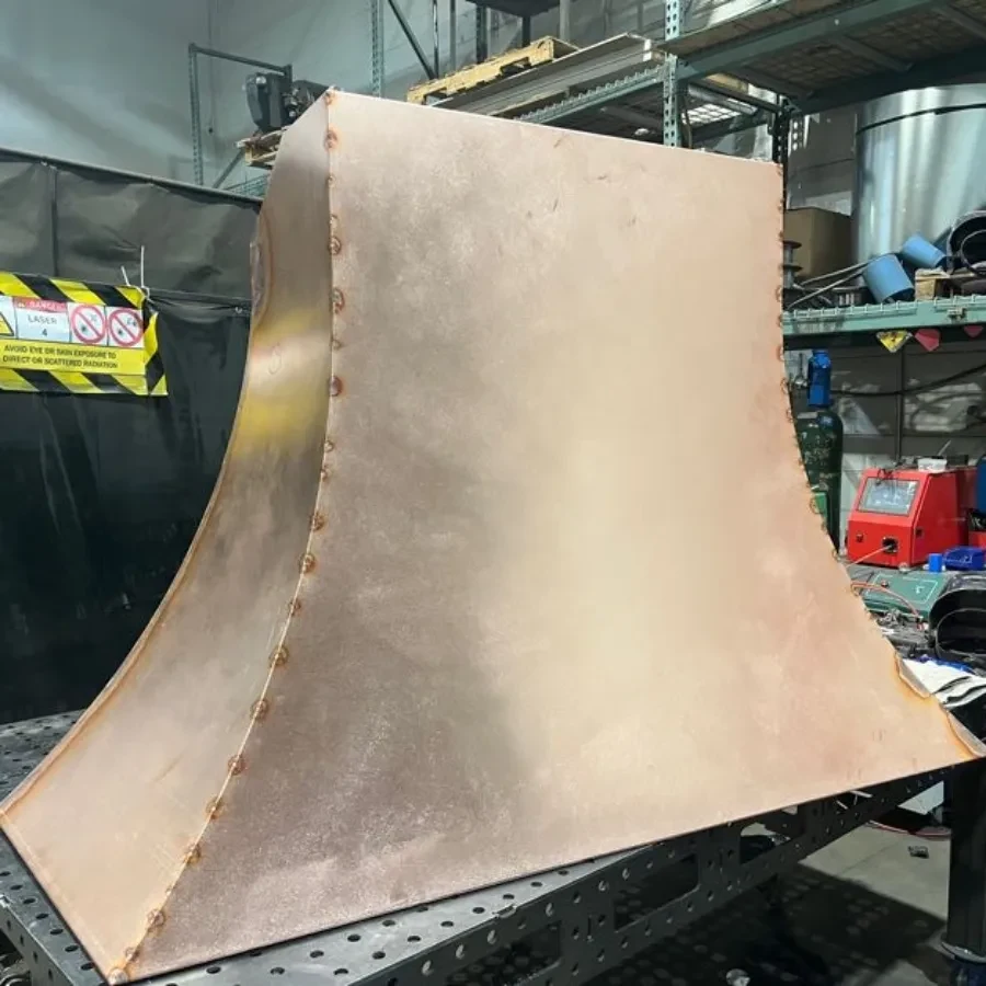 traditional copper range hood