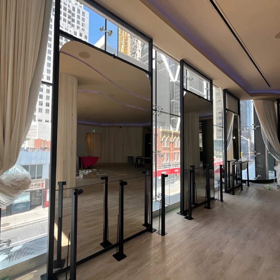 custom atchitectural mirror walls