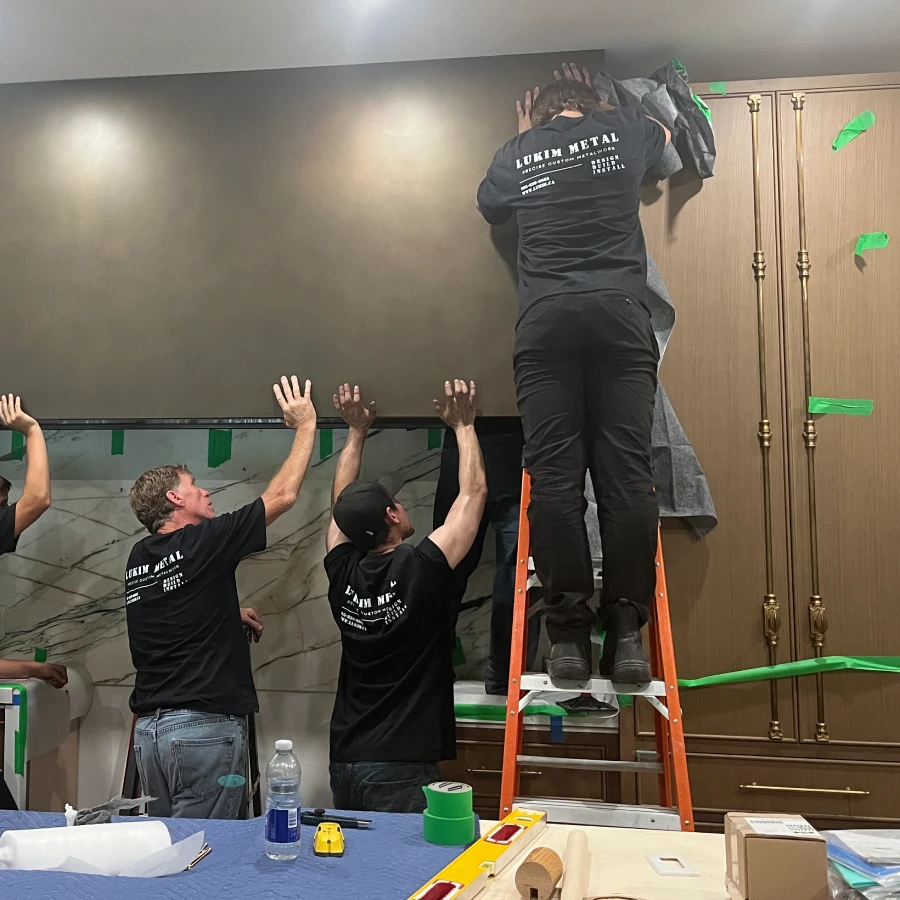 antique bronze range hood installation